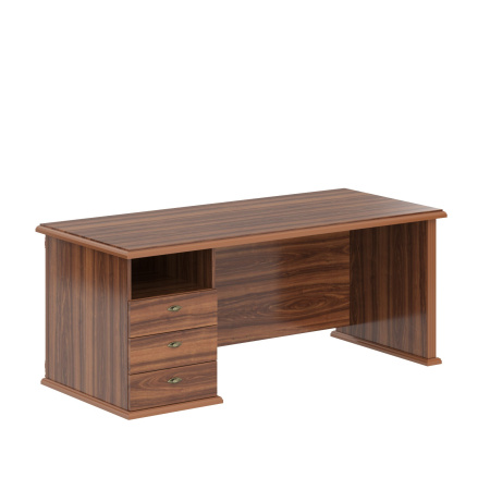 Стол руководителя однотумбовый RDT 188.A(L) Орех Даллас 1800х800х750
