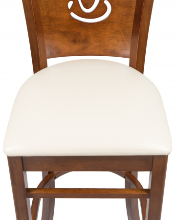 Стул барный DOBRIN JERRY BAR, шоколад, кремовый