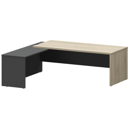 Стол руководителя левый KZP-22L Кронберг/Графит 2200x2000x750