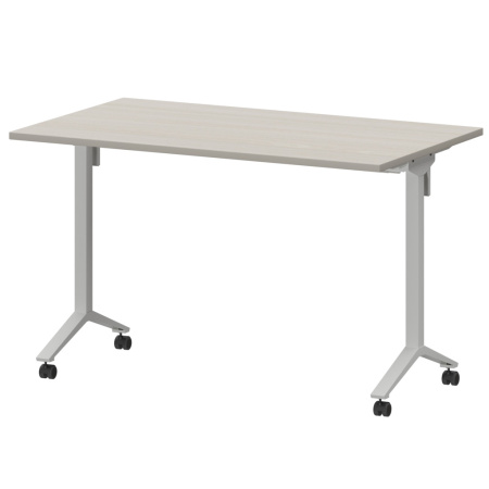 Стол мобильный складной МБ22-120.70 Ясень шимо/Белый 1200x700x750 Моби