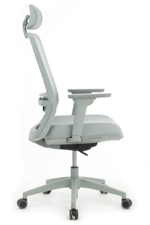 Кресло WORK W-218C blue Голубой пластик/Голубая сетка 65-64-113-123