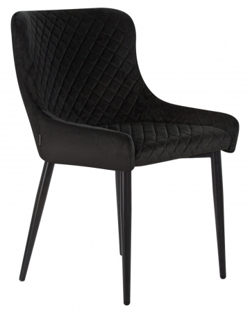 Стул для кухни DOBRIN RICHARD, черные матовые ножки, черный велюр (V108-77)
