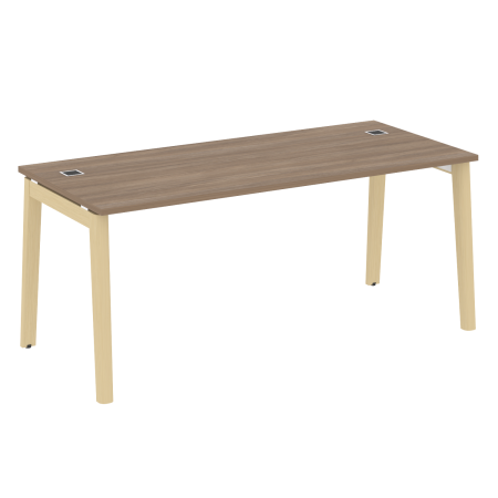 Стол руководителя OW.SRR-5.8 Дуб аризона/Дуб светлый/Белый металл 1780*800*750