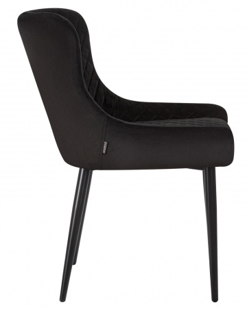 Стул для кухни DOBRIN RICHARD, черные матовые ножки, черный велюр (V108-77)