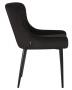 Стул для кухни DOBRIN RICHARD, черные матовые ножки, черный велюр (V108-77)