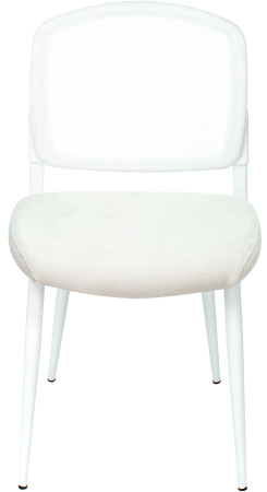 Стул для кухни Бюрократ KF-8W сетка/ткань белый металл белый на ножках (KF-8W/WHITE)