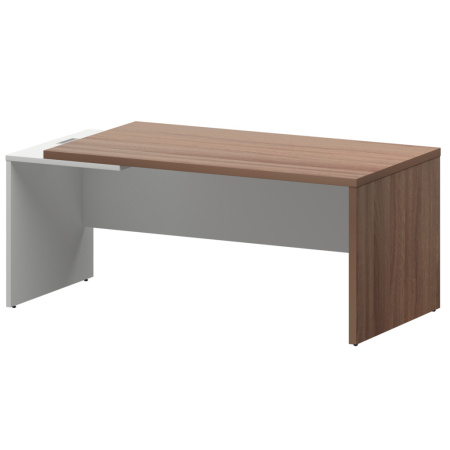 Стол руководителя левый KZ-18L Темный шимо/Белый 1800x900x750