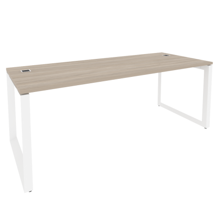Стол рабочий руководителя на О-образном м/к O.MO-SRR-6.8 Дуб аттик/Белый металл 1980*800*750