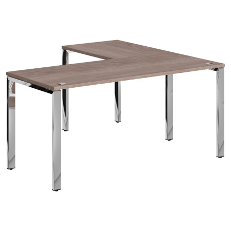 Стол угловой XGCT 1615.1 Дуб Сонома/Нержавеющая сталь