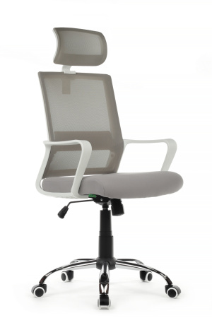 Кресло Mint RCH 1029HW Белый пластик/Серая сетка