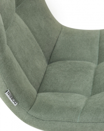Стул для кухни DOBRIN ALEX SQUARE, белые ножки, мята ткань (UF860-11B)