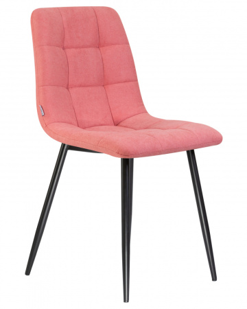Стул для кухни DOBRIN ALEX, черные матовые ножки, розовая ткань (UF860-05B)