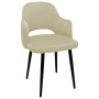 Стул BRABIX "Comodo CF-075", велюр бежевый, каркас металлический усиленный черный, 532775
