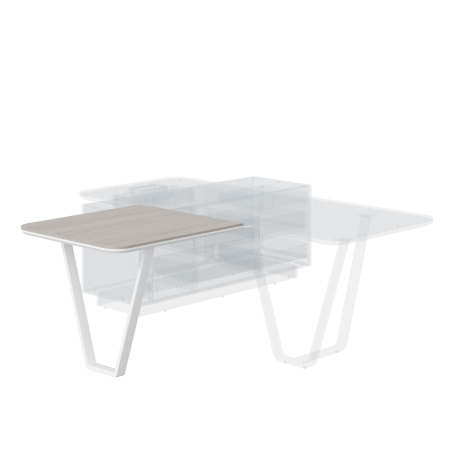 Стол приставной СФ-573409.1 Дуб серый/Белый премиум