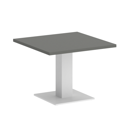 Стол журнальный квадратный VR.SP-5-60.2G Металлик/Белый металл