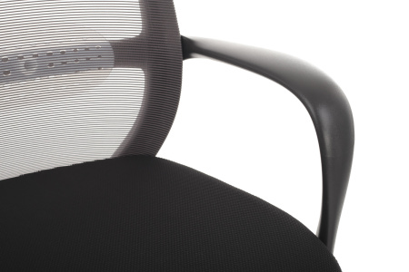 Кресло Fast W-207 Чёрный пластик/Серая сетка 60-62-97*105