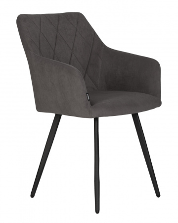 Стул для кухни DOBRIN ROBY, ЭМАЛЬ ЧЕРНЫЙ МУАР велюр Catania Chocolate