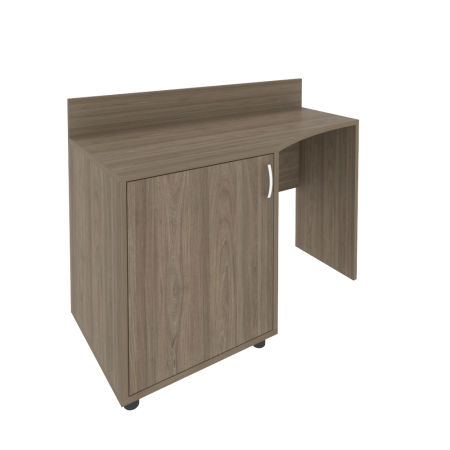 Light Стол (узкий) с тумбой и бортиком С-СТУ-120 (L) Вяз 1200*550/400*750