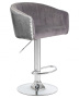 Стул барный DOBRIN DARCY SHINY, серый велюр с серебряными пайетками