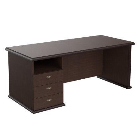 Стол руководителя однотумбовый RDT 188.A(L) Венге Магия 1800х800х750