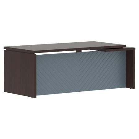 Стол руководителя TLCT 209(L) Венге Магия Z/Серо-голубой 2000х900х750 Стол руководителя TLCT 209(L) Венге Магия Z/Серо-голубой 2000х900х750