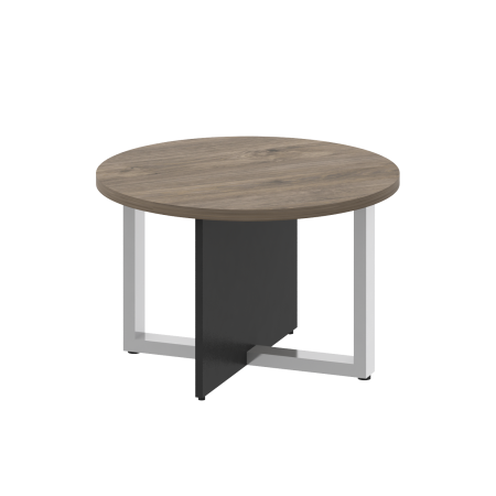 Стол журнальный, круглый SK.SG-KR-70 Тиквуд тёмный/Антрацит 700*700*450