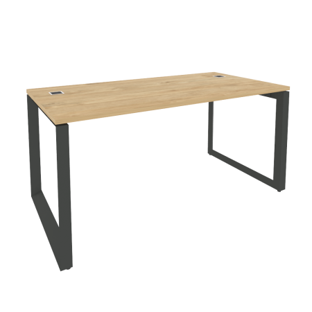 Стол рабочий руководителя на О-образном м/к O.MO-SRR-4.8 Тиквуд светлый/Антрацит металл 1580*800*750