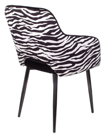 Кресло Бюрократ CH-380F черный зебра на ножках металл