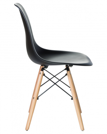 Стул для кухни DOBRIN DSW, ножки светлый бук, цвет чёрный (B-03)