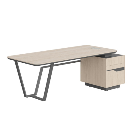 Стол СФ-571101.1 Дуб светлый/Черный графит