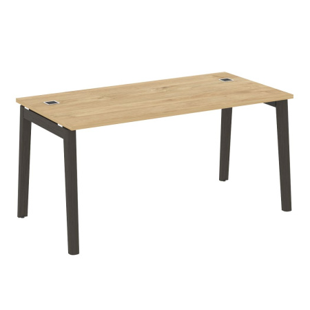 Стол руководителя OW.SRR-4.8 Тиквуд светлый/Дуб тёмный/Антрацит металл 1580*800*750