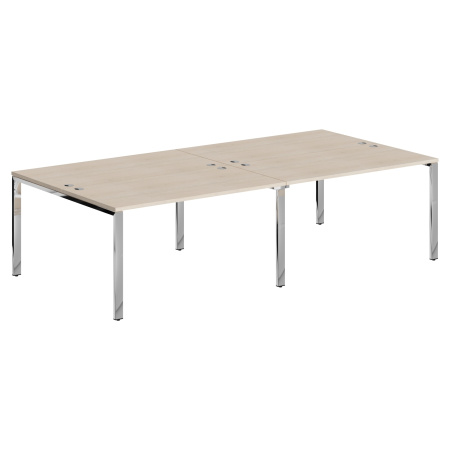 Стол 4-х местный XGWST 2814.1 Бук Тиара/Нержавеющая сталь