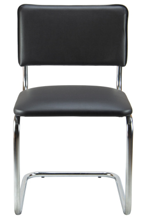 Стул сильвия хром Кожа зам Чёрный