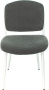 Стул для кухни Бюрократ KF-8W серый Alfa 44 металл белый на ножках (KF-8W/FABRIC/GREY)