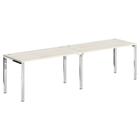 Стол 2-х местный XGWST 2870.1 Сосна Эдмонт/Нержавейка полированная