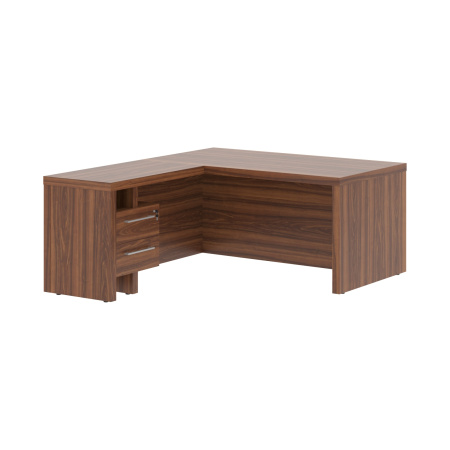 Стол руководителя с тумбой приставной ZCT 1619H.A(L) Орех Даллас 1600х1900х750