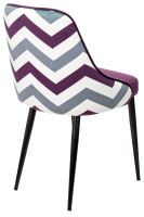 Стул для кухни Бюрократ KF-5 фиолетовый зигзаг металл черный на ножках (KF-5/ZIG/VIOLET)