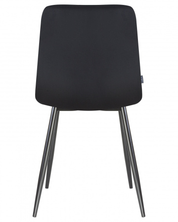 Стул для кухни DOBRIN ALEX, черные матовые ножки, черный велюр (V108-77)