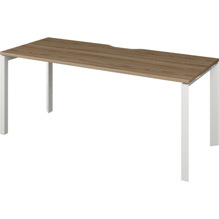 Стол на металлокаркасе НТМП.П-160 Дуб сафари/Белый