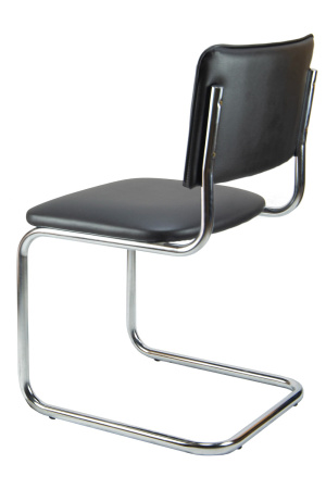 Стул сильвия хром Кожа зам Чёрный