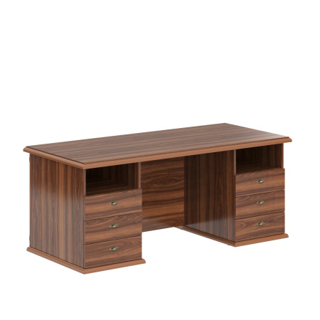 Стол руководителя двух тумбовый RSDT 188.A Орех Даллас 1800х800х750