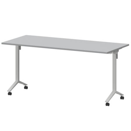 Стол мобильный складной МБ22-160.70 Серый/Белый 1600x700x750 Моби