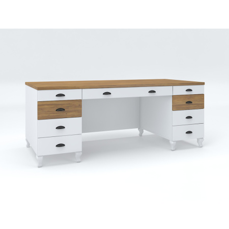 Стол письменный белый/engadina КМ-71-1 Белый/Энгадина 2000x900x794 kALLe