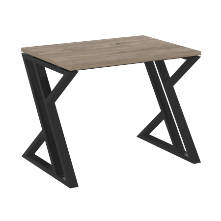 Стол рабочий VR.L-SRZ-1.7 Тиквуд тёмный/Чёрный металл