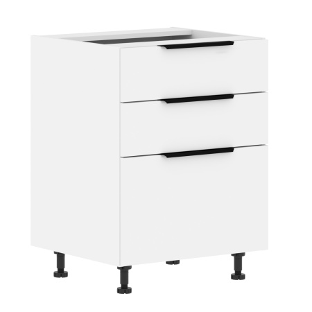 Шкаф напольный с ящиками MOB 6082.2P Белая эмаль/Белый 600х560х820 IBIZA Шкаф напольный с ящиками MOB 6082.2P Белая эмаль/Белый 600х560х820 IBIZA