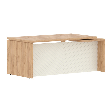 Стол руководителя TLCT 189(L) Дуб Бофорд Z/Латте 1800х900х750