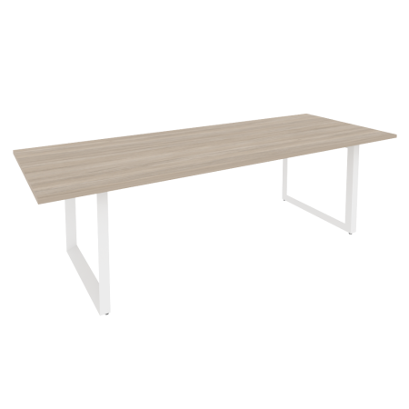 Стол переговорный на О-образном м/к O.MO-PRG-25 Дуб аттик/Белый металл 2580*980*750