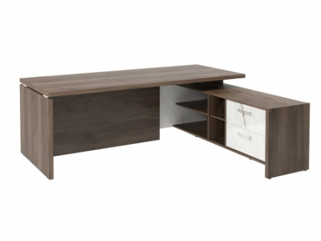 Стол FI-121R.GG правый. Фурнитура INOX. Размер: 2100*1800*750 мм