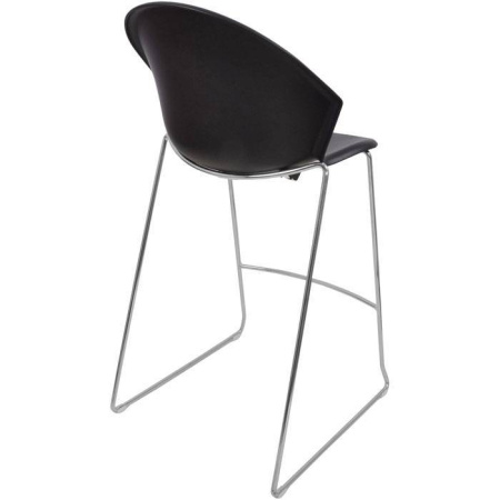 Барный стул ITALSEAT Smile-Bar черный пластиковый, цвет Nero