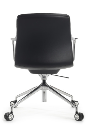 Кресло Plaza-M FK004-B12 Чёрный (A8) натуральная кожа 70*70*80-86